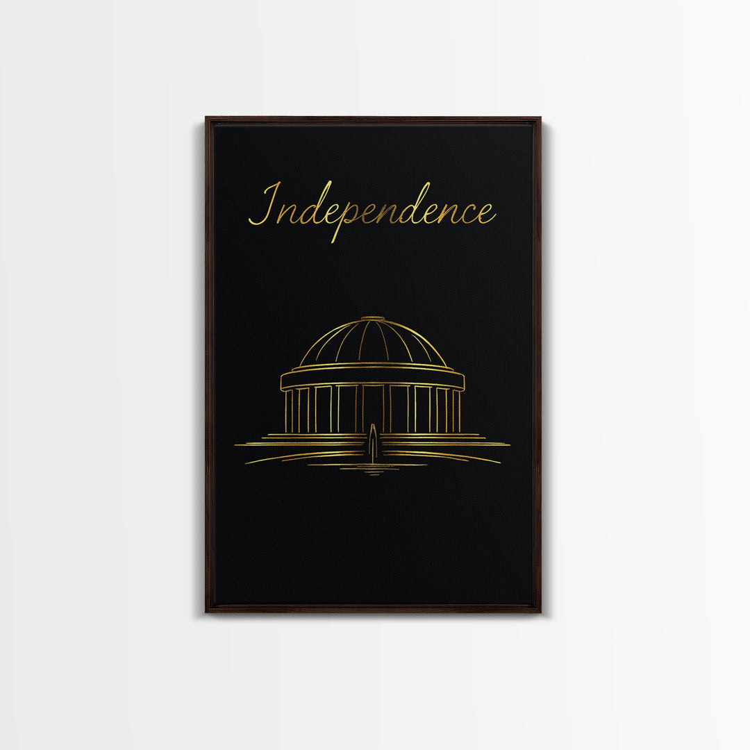 Independence Travel Poster, Canvas Print, Dark Minimalist Wall Art, Independence Travel Art, Fine Art Print, Gift For Travelers
