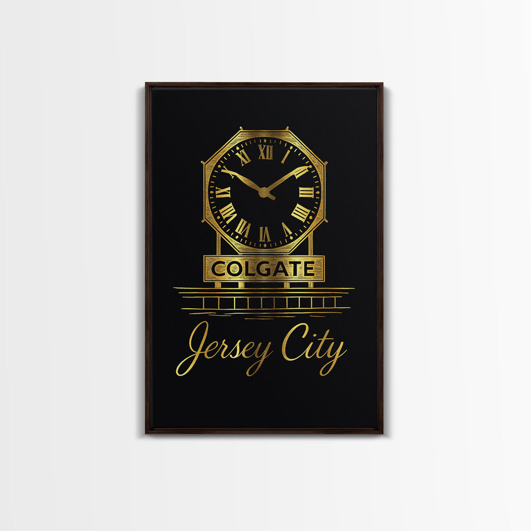 Jersey City New Jersey Travel Poster, Canvas Print, Gold Outline Poster Art, Jersey City Wall Art, Travel Wall Art, Travel Print, Wall Art