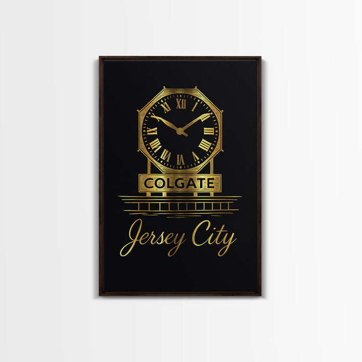 Jersey City New Jersey Travel Poster, Canvas Print, Gold Outline Poster Art, Jersey City Wall Art, Travel Wall Art, Travel Print, Wall Art