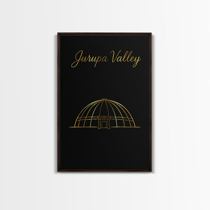 Jurupa Valley California Travel Poster, Canvas Print, Dark Minimalist Wall Art, Jurupa Valley City Art, Home Office Decor, Travel Wall Art
