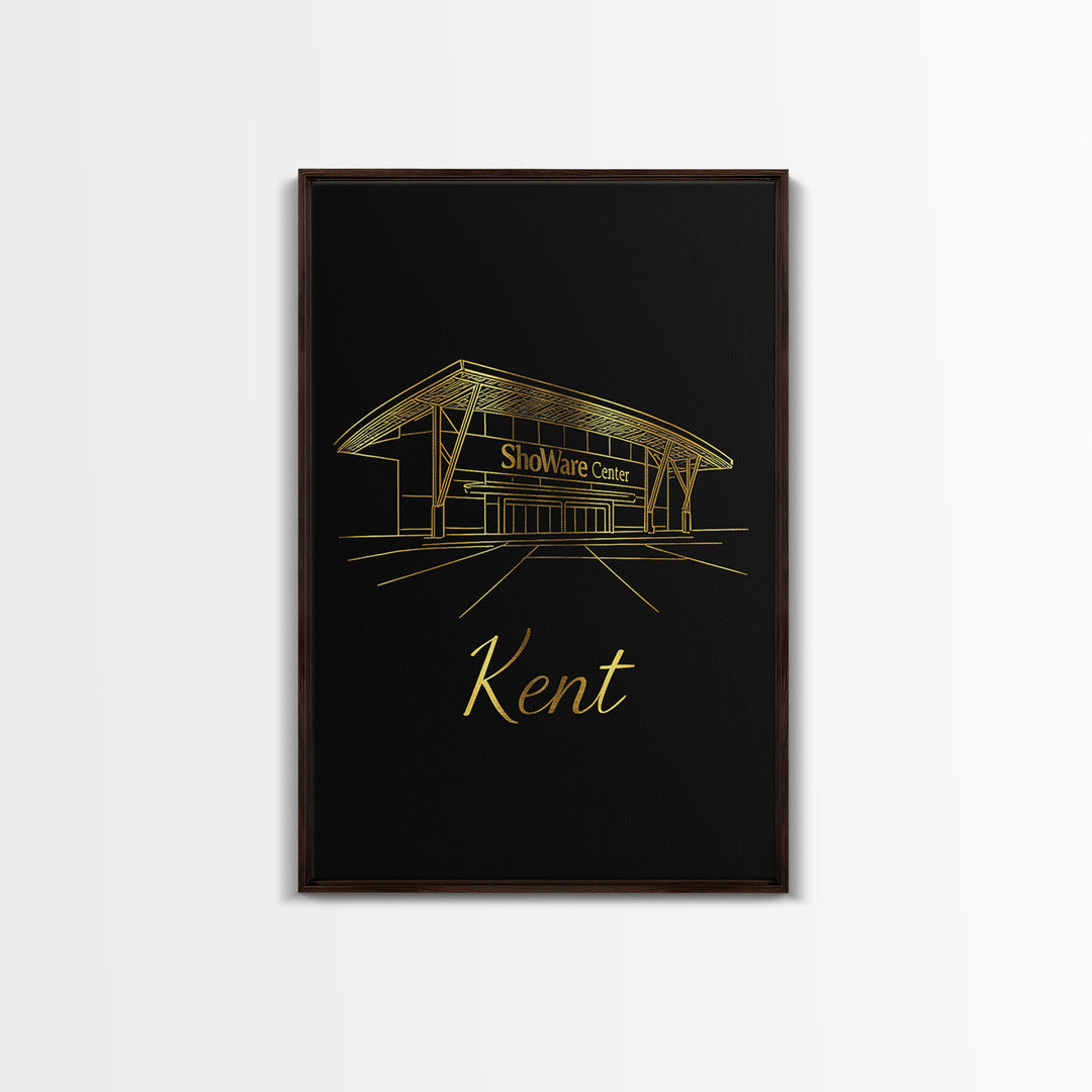 Kent Washington Travel Poster, Canvas Print, Dark Minimalist Wall Art, Kent Wall Art, Travel Poster Art, Travel Art Print, Travel Wall Art