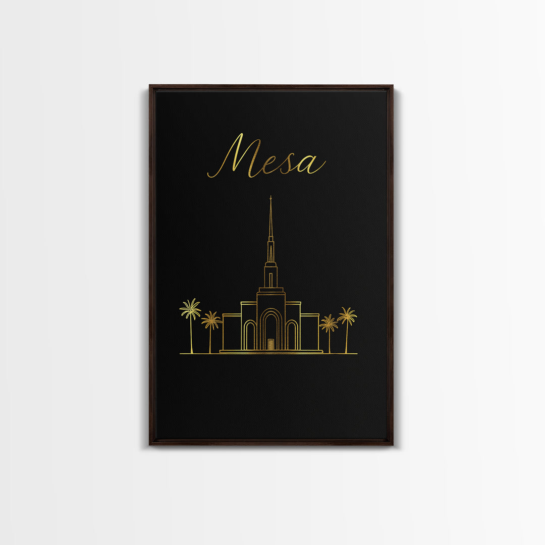 Mesa Travel Poster, Canvas Print, Dark Minimalist Wall Art, Mesa Wall Art, Travel Wall Art, City Travel Prints, Eclectic Wall Decor