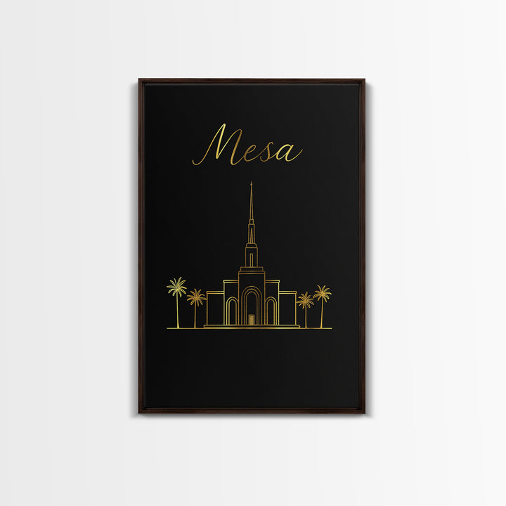 Mesa Travel Poster, Canvas Print, Dark Minimalist Wall Art, Mesa Wall Art, Travel Wall Art, City Travel Prints, Eclectic Wall Decor