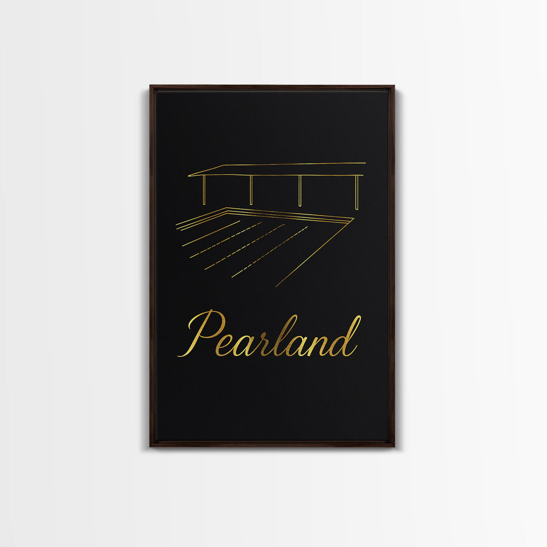 Pearland Travel Poster, Canvas Print, Dark Minimalist Wall Art, Pearland Poster Print, Travel Poster Art, City Travel Prints, Design 1