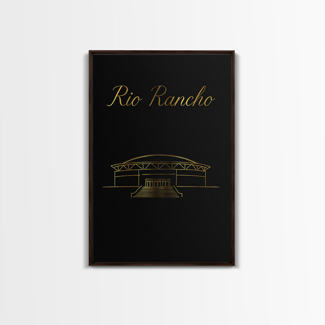 Rio Rancho Travel Poster, Canvas Print, Dark Minimalist Wall Art, Rio Rancho City Art, Travel Wall Art, City Art Print, Wanderlust Decor
