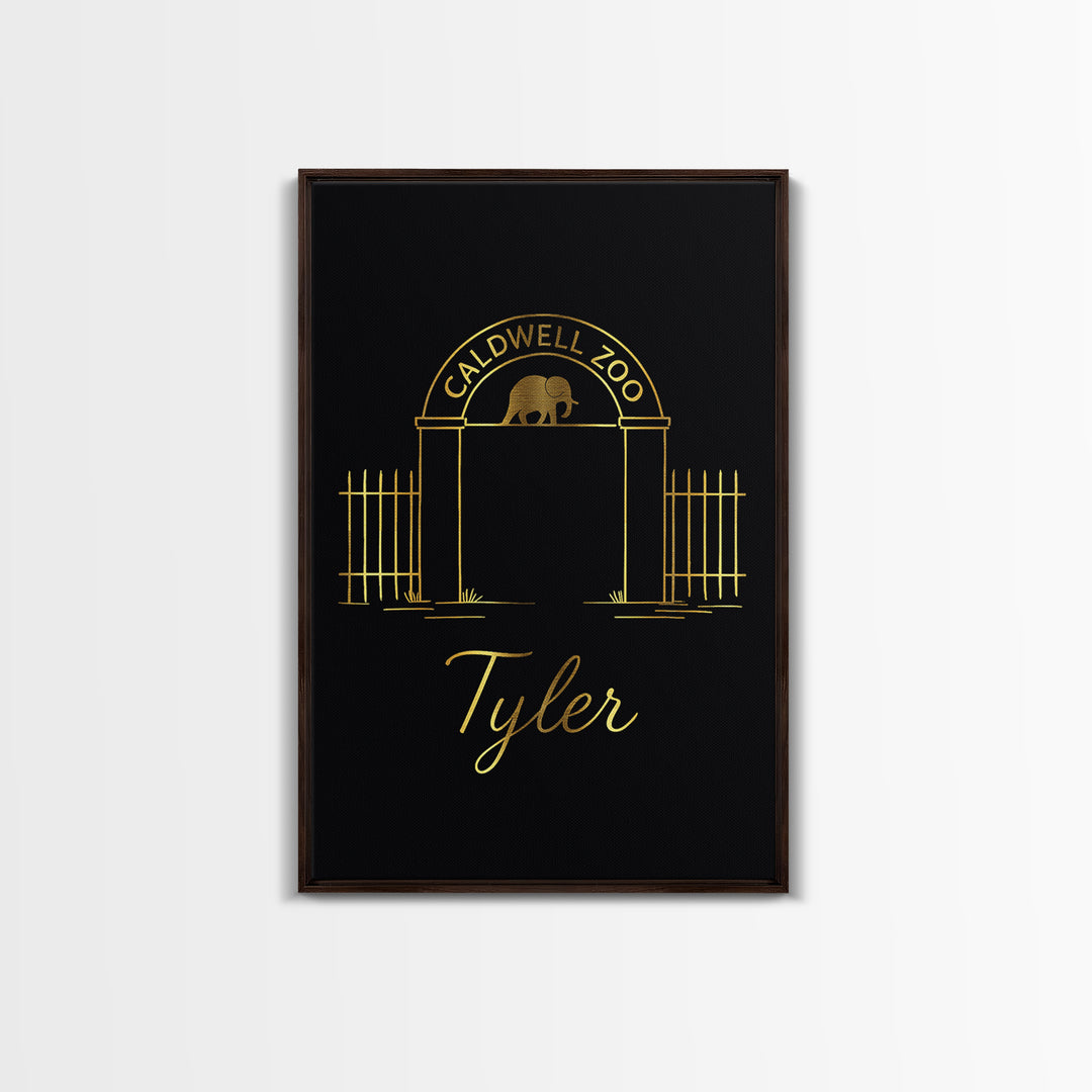 Tyler Travel Poster, Framed Canvas Print, Dark Minimalist Wall Art, Tyler Poster Print, Gift For Travelers, City Illustration, Design 2