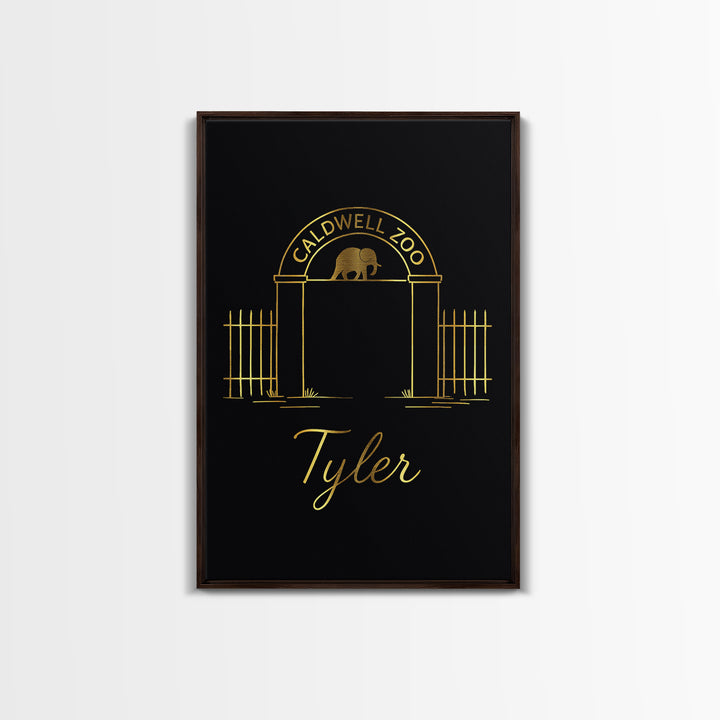 Tyler Travel Poster, Framed Canvas Print, Dark Minimalist Wall Art, Tyler Poster Print, Gift For Travelers, City Illustration, Design 2