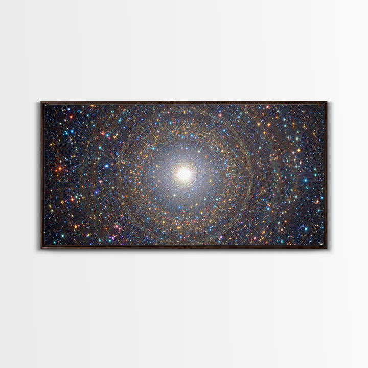 Radiant Cosmic Star Vortex Wall Art, Modern Abstract Art Print, Space Abstract Art, Blue Wall Decor, Gallery Wall Art, Home Office Art