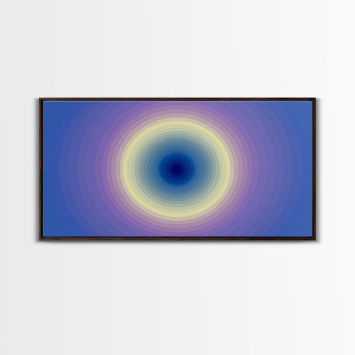 Blue Purple Concentric Circle Wall Art, Modern Abstract Art Print, Soft Geometric Decor, Minimalist Bedroom Poster, Home Decor