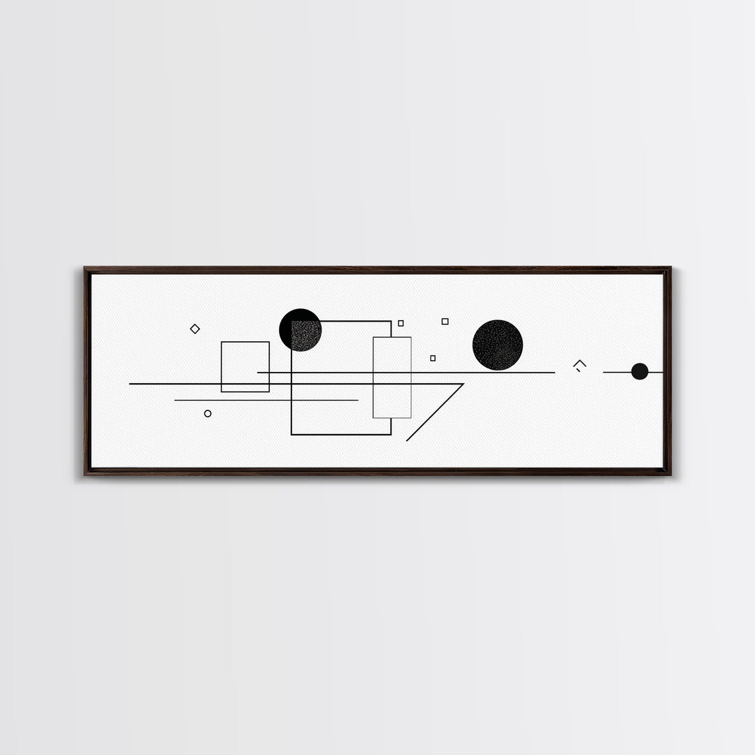 Minimalist Black Line Geometry Wall Art, Midcentury Modern Art Print, Bauhaus Design, Abstract Wall Art, Office Decor Poster