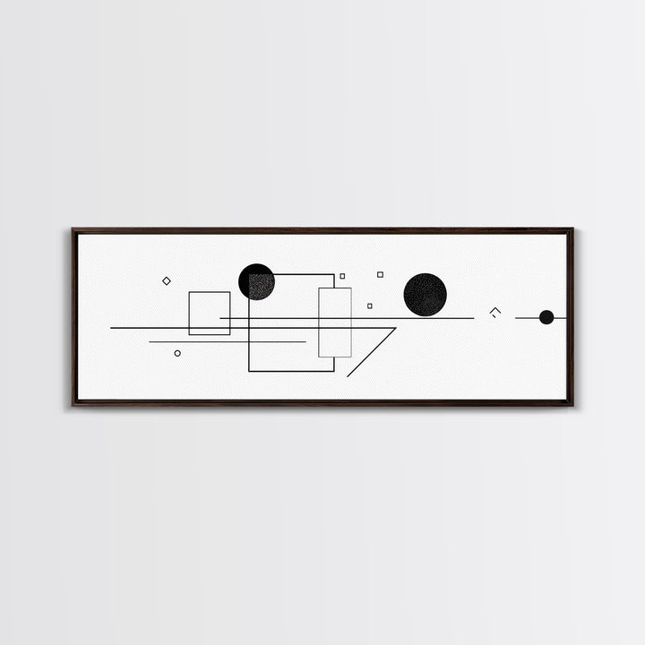 Minimalist Black Line Geometry Wall Art, Midcentury Modern Art Print, Bauhaus Design, Abstract Wall Art, Office Decor Poster