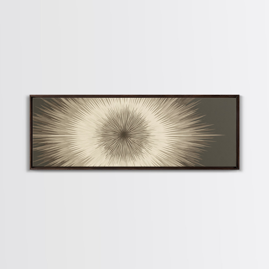 Neutral Radiating Starburst Abstract Wall Art, Minimalist Modern Decor, Geometric Art Print, Beige Midcentury Poster, Statement Wall Decor