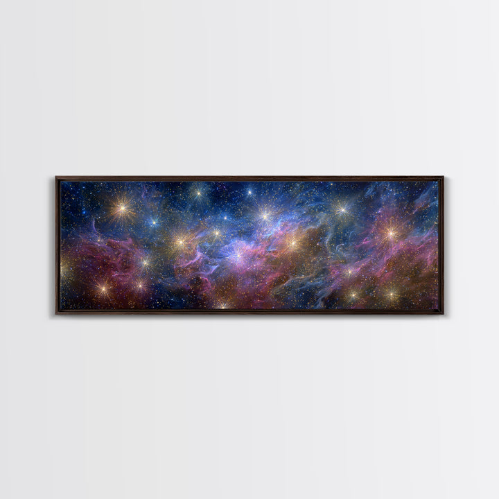 Cosmic Nebula Starfield Wall Art, Colorful Space Abstract Art Print, Modern Galaxy Poster, Scenic Home Office Decor Gift