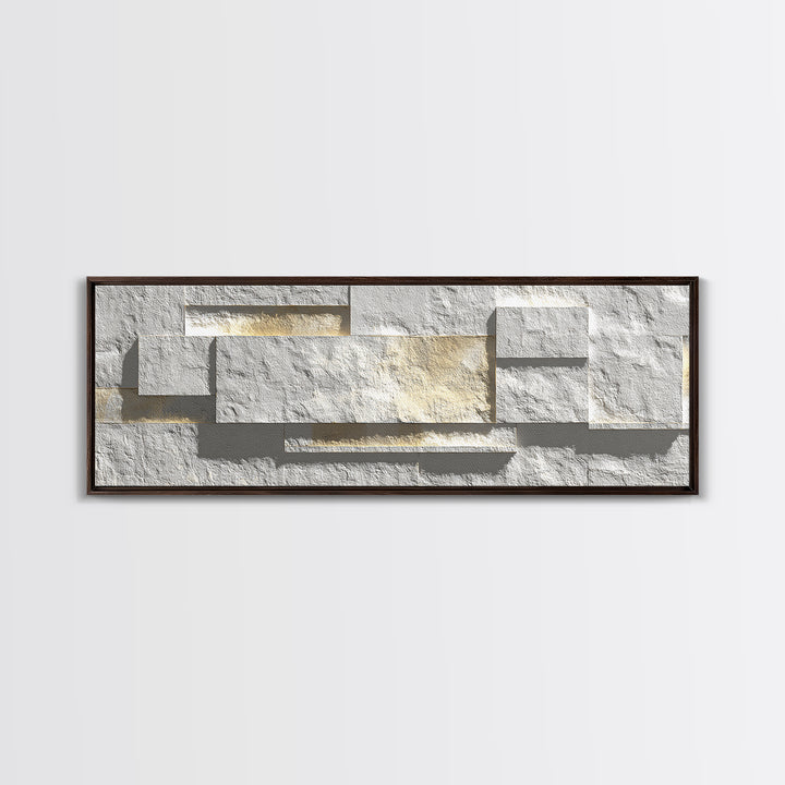 White Textured Relief Geometry Wall Art, Minimalist Modern Abstract Print, Gold Neutral Decor, Elegant Home Office Artwork