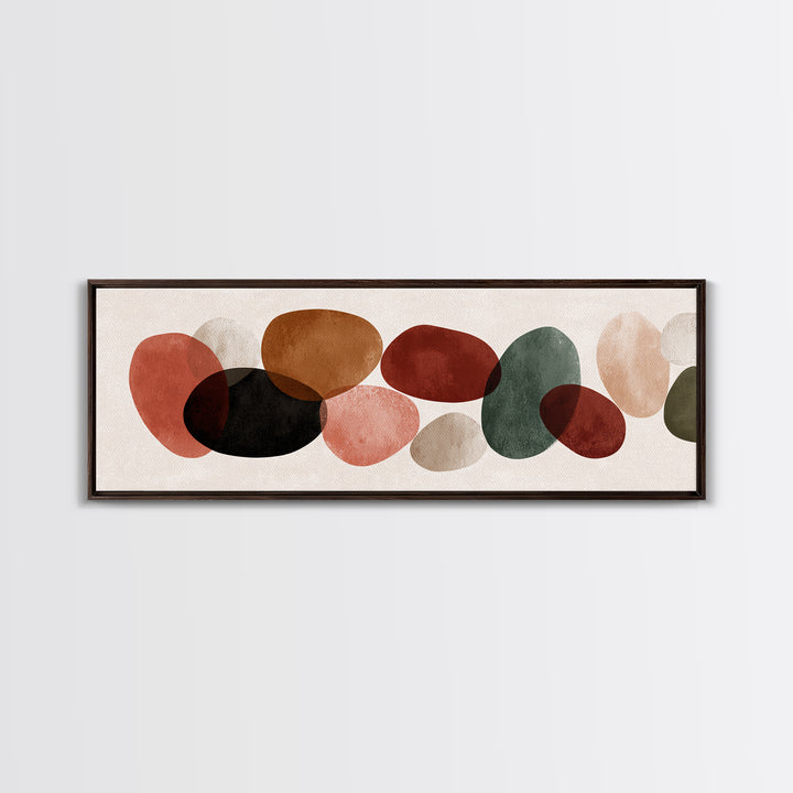 Translucent Earth Tone Oval Shapes Wall Art, Modern Abstract Art Print, Neutral Living Room Decor, Organic Minimalist Poster