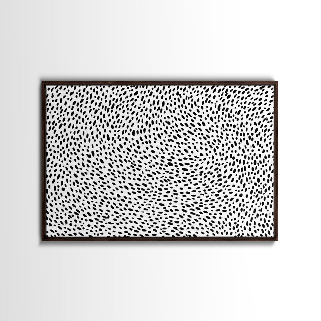 Black White Dash Pattern Wall Art, Minimalist Abstract Art Print, Modern Wall Decor, Scandinavian Modern Home Decor, Office Decor
