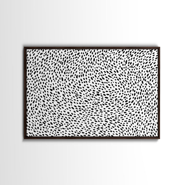 Black White Dash Pattern Wall Art, Minimalist Abstract Art Print, Modern Wall Decor, Scandinavian Modern Home Decor, Office Decor