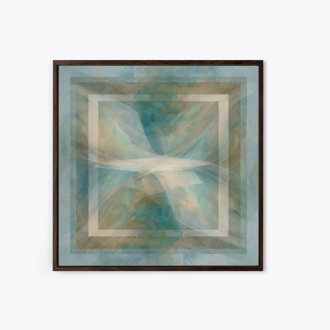 Abstract Breath Waves Canvas Print, Meditation Art, Hanging Wall Art, Living Room Decor, Abstract Art, Stillness, MED-1x1-30