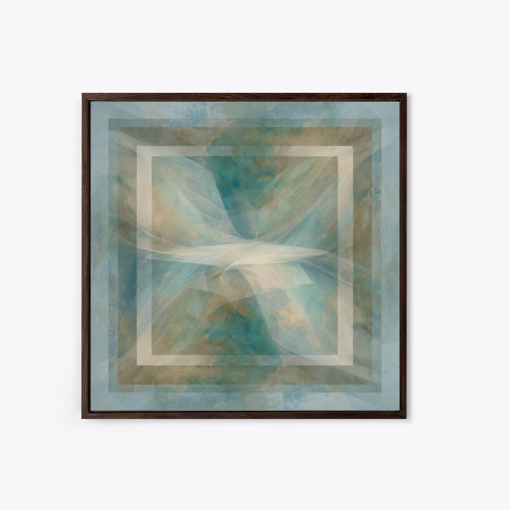 Abstract Breath Waves Canvas Print, Meditation Art, Hanging Wall Art, Living Room Decor, Abstract Art, Stillness, MED-1x1-30