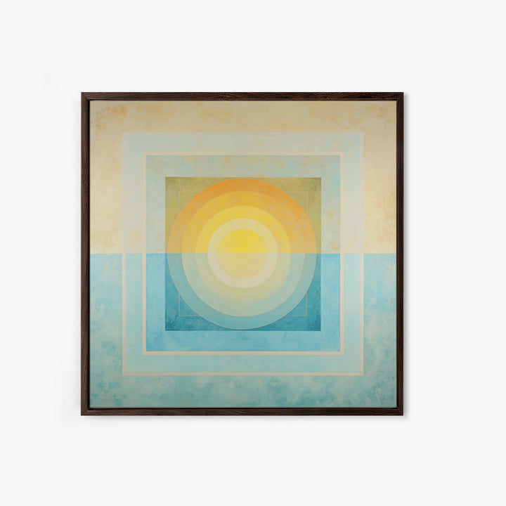 Soft Chakra Color Gradient Without Symbols Overload Canvas Print, Meditation Art, Psychedelic Art, Living Room Decor, Stillness, MED-1x1-34