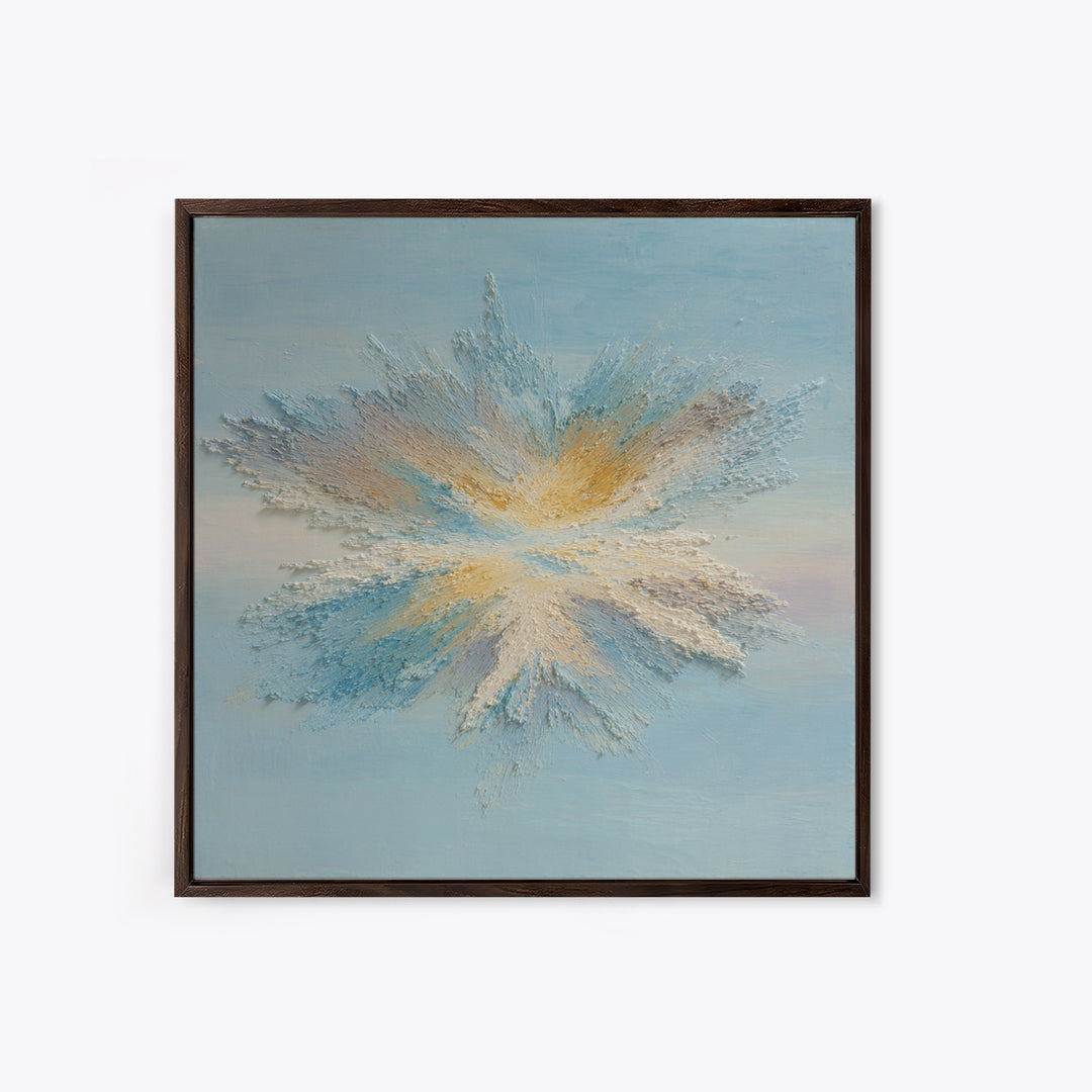 Abstract Breath Waves Framed Canvas Print, Meditation Art, Spiritual Wall Art, Living Room Decor, Abstract Art, Stillness, MED-1x1-6