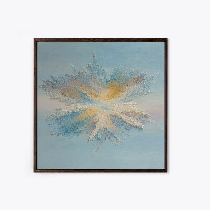 Abstract Breath Waves Framed Canvas Print, Meditation Art, Spiritual Wall Art, Living Room Decor, Abstract Art, Stillness, MED-1x1-6