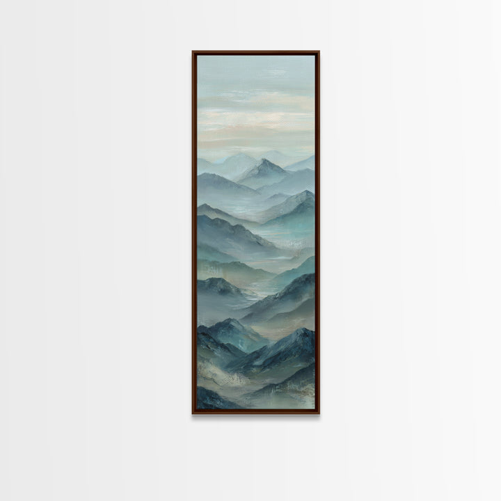 Sunrise over Himalayan Style Mountains Canvas Print, Meditation Art, Fine Art Print, Living Room Decor, Fine Art, Stillness, MED-1x3-5
