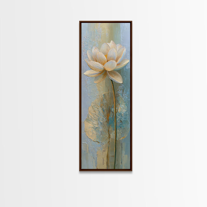 Sacred Geometry Lotus Framed Canvas Print, Meditation Art, Neutral Decor, Living Room Decor, Fine Art, Stillness, Home Decor, MED-1x3-75