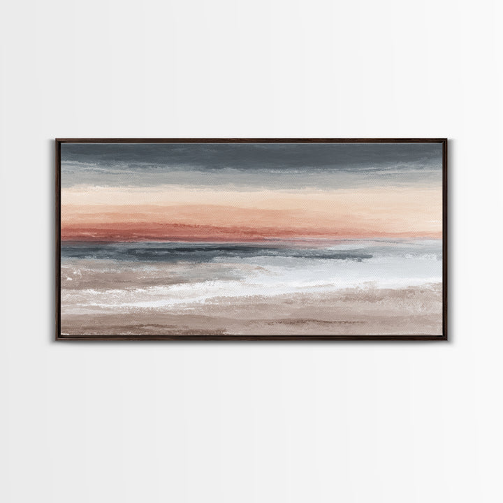 Soft Chakra Color Gradient Without Symbols Overload Canvas Print, Meditation Art, Art Deco, Living Room Decor, Stillness, MED-2x1-54