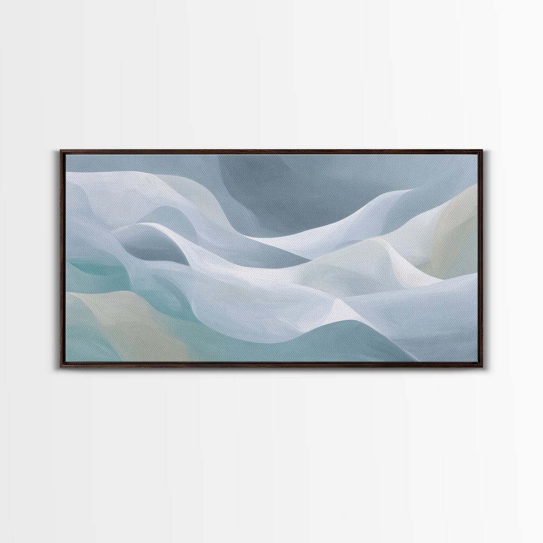 Abstract Breath Waves Canvas Print, Meditation Art, Printable Art, Living Room Decor, Abstract Art, Stillness, Minimalist Art, MED-2x1-74