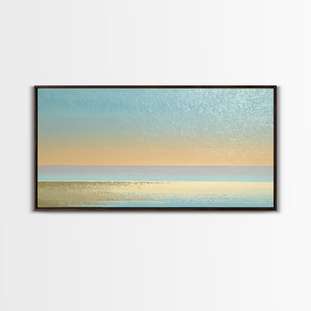 Soft Chakra Color Gradient Without Symbols Overload Canvas Print, Meditation Art, Art Deco, Living Room Decor, Stillness, MED-2x1-78