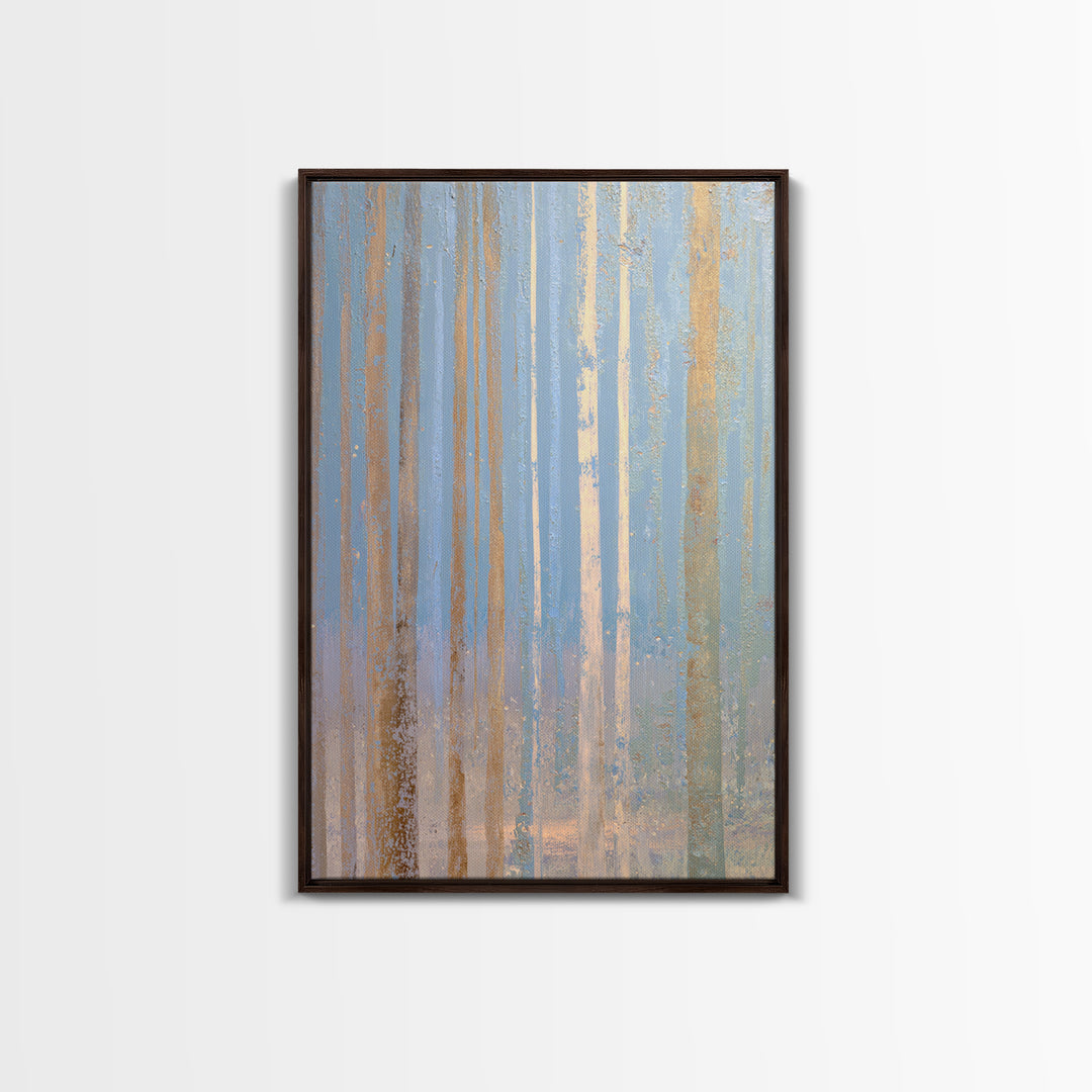 Abstract Breath Waves Framed Canvas Print, Meditation Art, Abstract Art, Living Room Decor, Stillness, Neutral Wall Art, MED-2x3-38