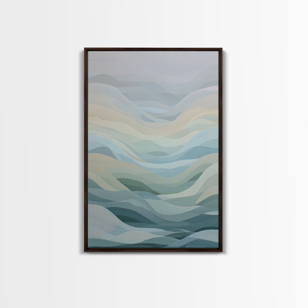 Abstract Breath Waves Canvas Print, Meditation Art, Modern Wall Art, Living Room Decor, Fine Art, Stillness, Buddha Wall Art, MED-2x3-62
