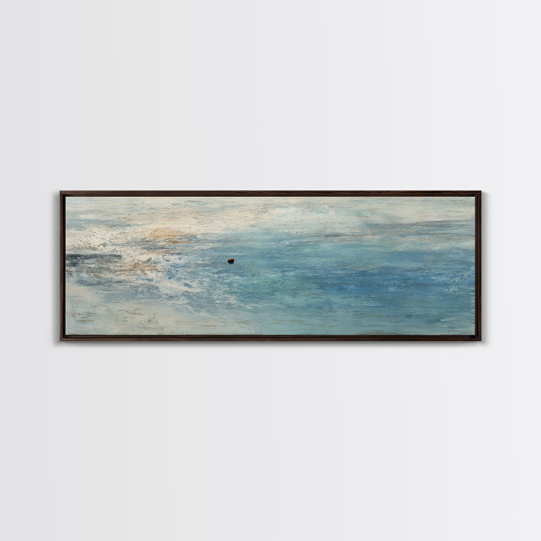 Ocean Horizon with Meditative Stillness Canvas Print, Meditation Art, Modern Wall Art, Living Room Decor, Fine Art, Stillness, MED-3x1-34