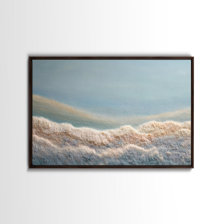 Abstract Breath Waves Framed Canvas Print, Meditation Art, Living Room Art, Living Room Decor, Stillness, Psychedelic Art, MED-3x2-10