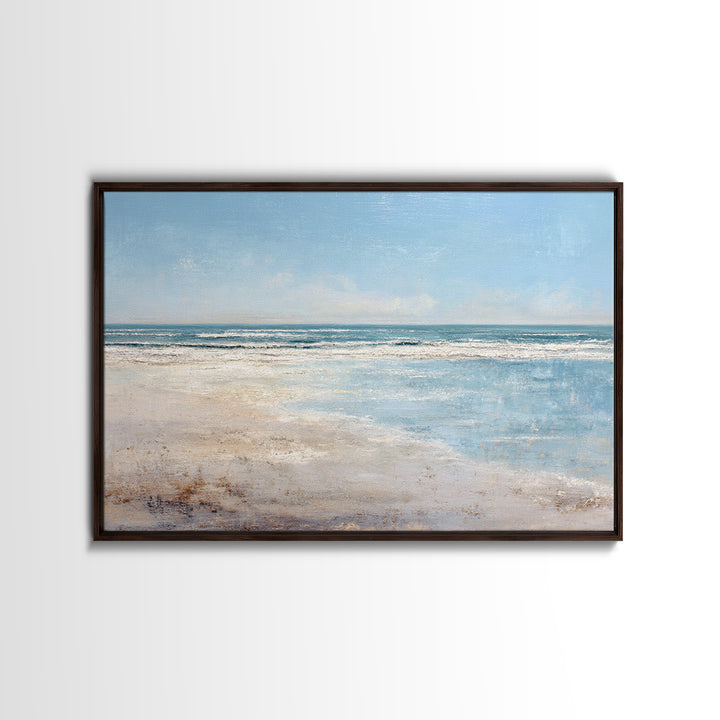 Ocean Horizon with Meditative Stillness Canvas Print, Meditation Art, Black Woman Art, Living Room Decor, Fine Art, Stillness, MED-3x2-22