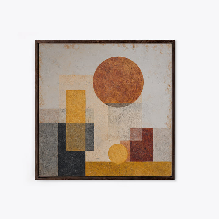 Simple Geometric Sun Canvas Print, Minimalist Art, Boho, Living Room Decor, Abstract Art, Minimal, Abstract Painting, MIN-1x1-15