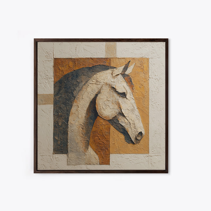 Minimal Horse Contour Canvas Print, Minimalist Art, Living Room Decor, Fine Art, Minimal, Modern Decor, Fine Art Print, MIN-1x1-18