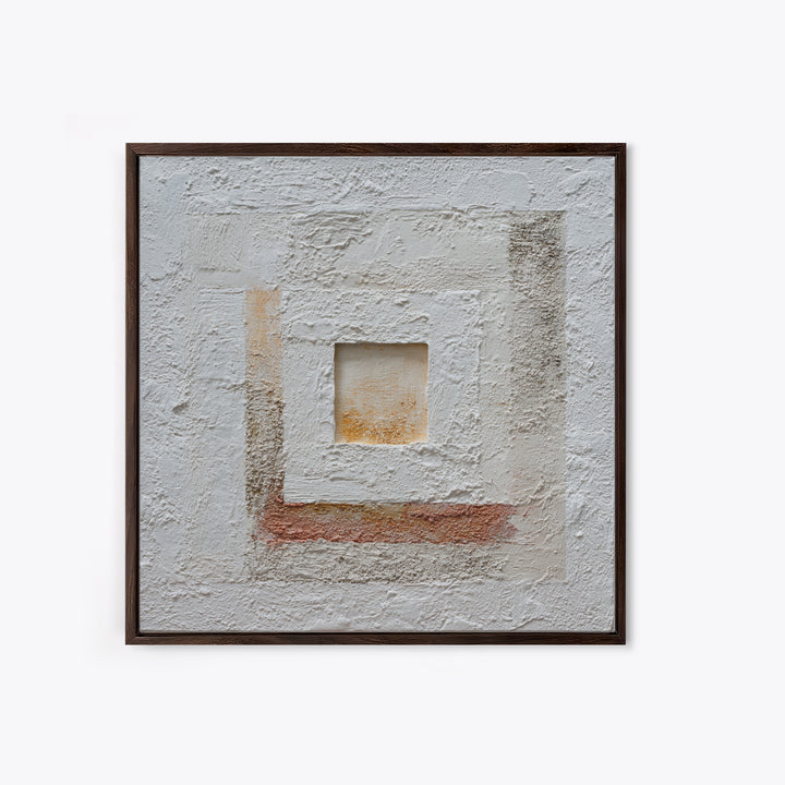 White on White Plaster Texture Study Framed Canvas Print, Minimalist Art, Room Decor, Living Room Decor, Fine Art, Minimal, MIN-1x1-40