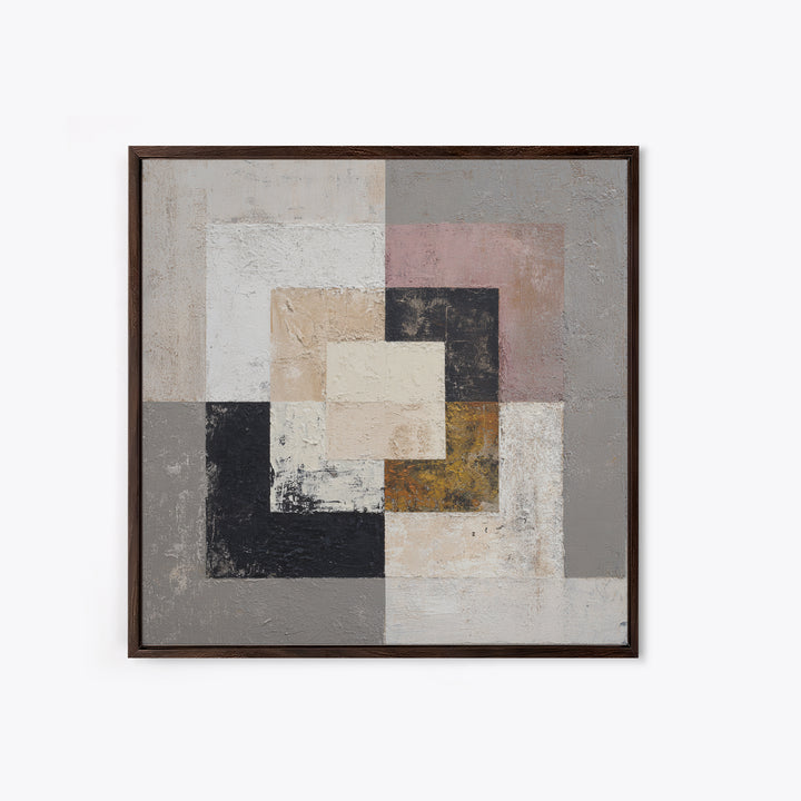 Calm Rectangle Composition Framed Canvas Print, Minimalist Art, Art, Living Room Decor, Fine Art, Minimal, Canvas Tote Bag, MIN-1x1-48