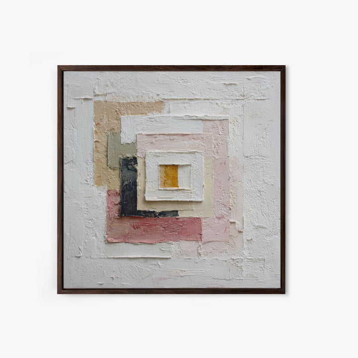 White on White Plaster Texture Study Framed Canvas Print, Minimalist Art, Digital Print, Living Room Decor, Fine Art, Minimal, MIN-1x1-64