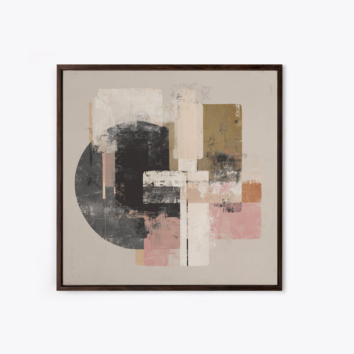 Two Overlapping Organic Shapes Framed Canvas Print, Minimalist Art, Modern Decor, Living Room Decor, Abstract Art, Minimal, MIN-1x1-67