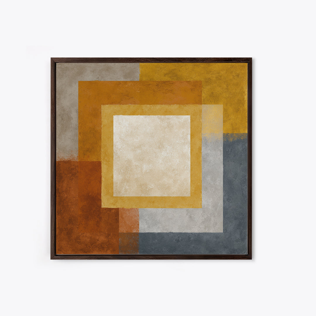 Calm Rectangle Composition Framed Canvas Print, Minimalist Art, Modern Wall Art, Living Room Decor, Abstract Art, Minimal, MIN-1x1-72