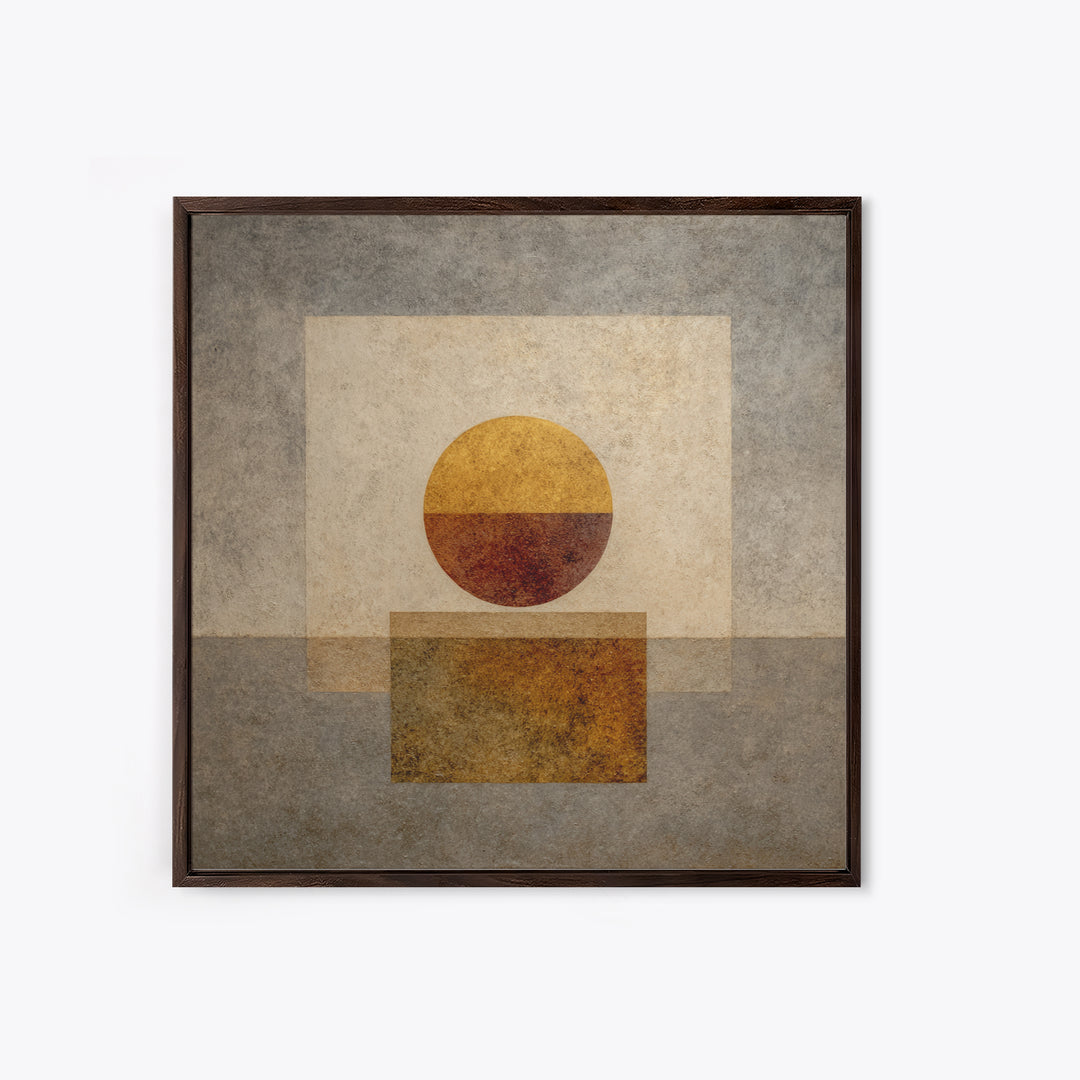 Minimal Moon over a Pale Ocean Canvas Print, Minimalist Art, Art, Living Room Decor, Oil Painting, Minimal, Canvas Tote Bag, MIN-1x1-81