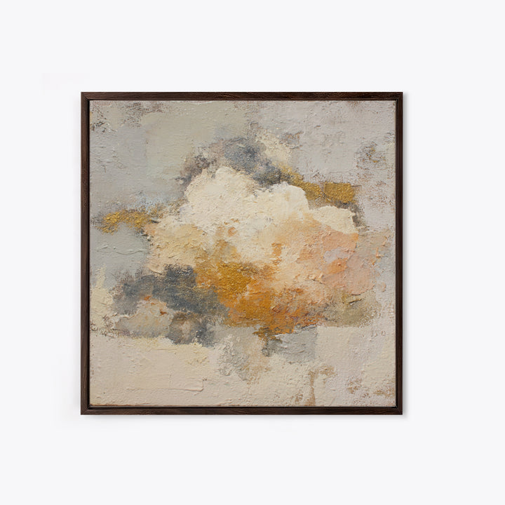 Small Cloud Study Framed Canvas Print, Minimalist Art, Wall Art, Living Room Decor, Oil Painting, Minimal, Large Wall Art, MIN-1x1-93
