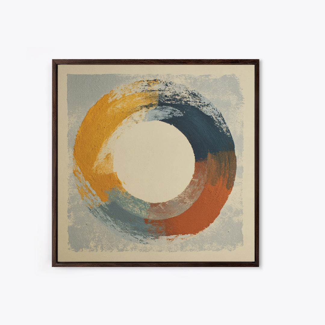 Single Brushstroke Circle Canvas Print, Minimalist Art, Modern Decor, Living Room Decor, Fine Art, Minimal, Poster, Wall Decor, MIN-1x1-94