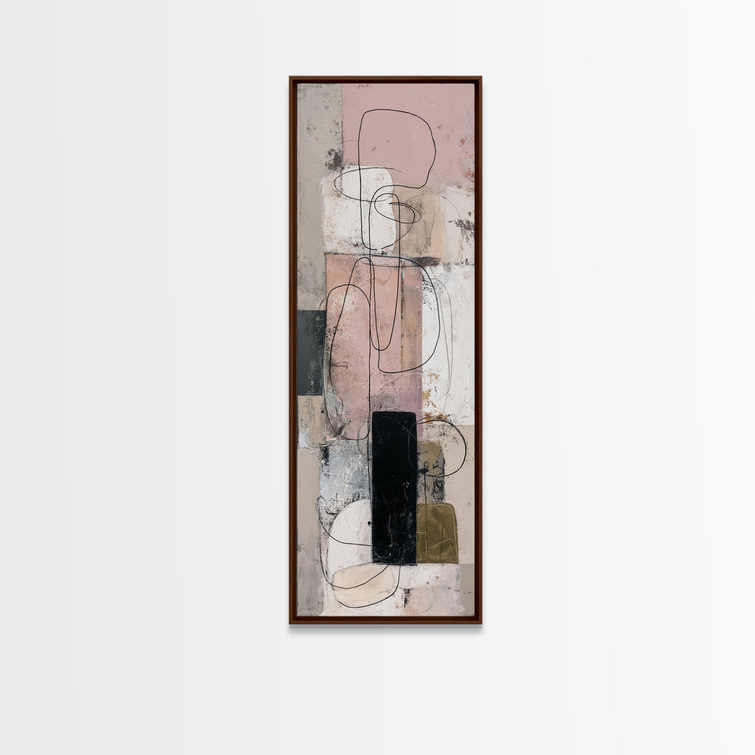 Minimal Cat Line Drawing Canvas Print, Minimalist Art, Abstract Art, Living Room Decor, Fine Art, Minimal, Modern Art, MIN-1x3-11