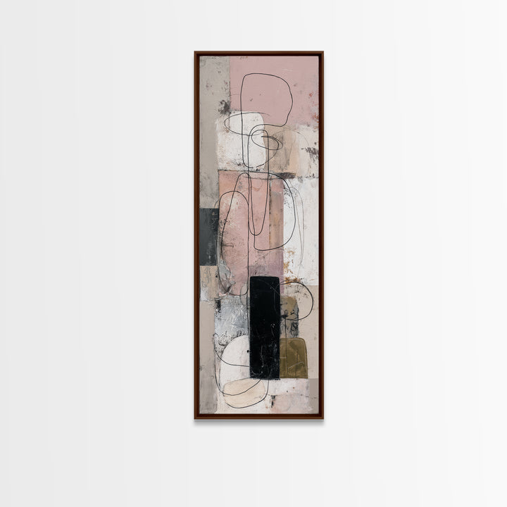 Minimal Cat Line Drawing Canvas Print, Minimalist Art, Abstract Art, Living Room Decor, Fine Art, Minimal, Modern Art, MIN-1x3-11