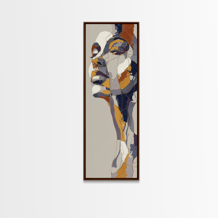 Single Continuous Line Female Face Canvas Print, Minimalist Art, Poster, Living Room Decor, Minimal, Boho, Canvas Tote Bag, MIN-1x3-17