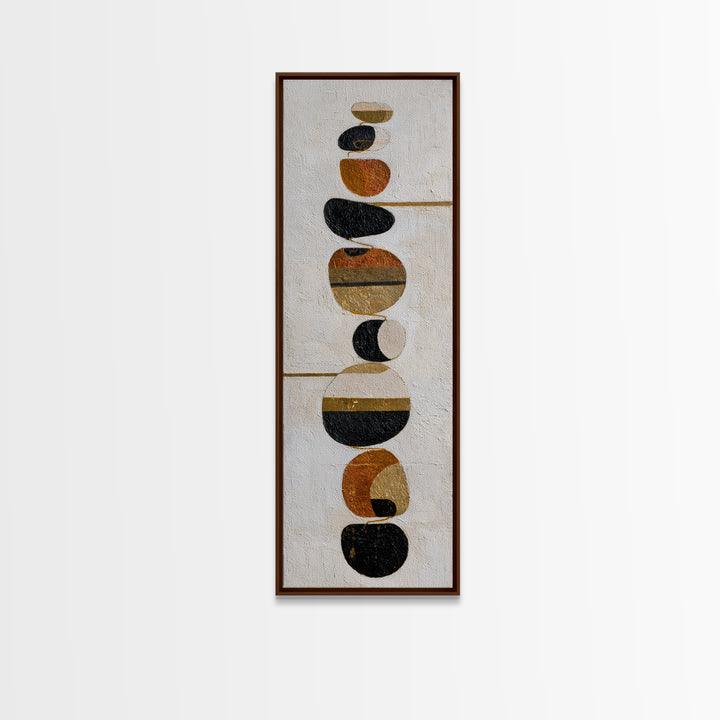 Small Black Bird Crossing White Space Framed Canvas Print, Minimalist Art, Large Wall Art, Living Room Decor, Fine Art, Minimal, MIN-1x3-19